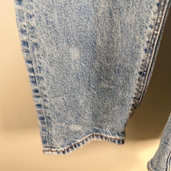 American Eagle Super High Rise Baggy Straight Jeans Mid Wash Womens Size 000 - Picture 12 of 13